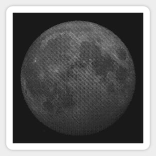 Minimal Moon Mono color Moon Fake 3D Sticker